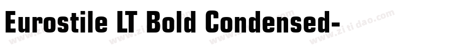 Eurostile LT Bold Condensed字体转换